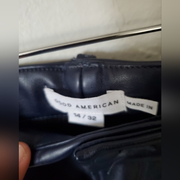 Good American Nevy Blue Flared Women's Pants - Picture 5 of 12